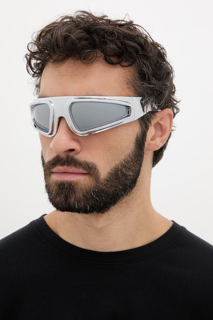 Rick Owens DRKSHDW sunglasses Ryder RG0000012.GSLVCS silver SS26