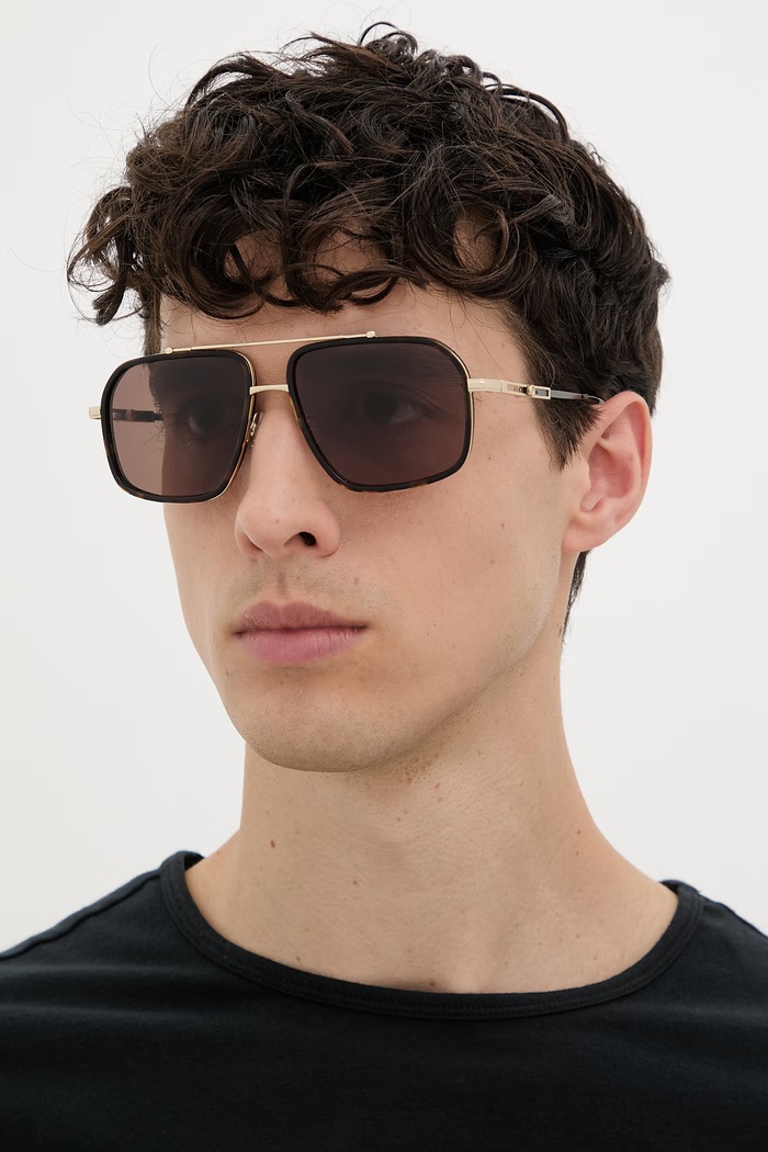 Barbour okulary przeciwsłoneczne BAS.3104 złoty AA00