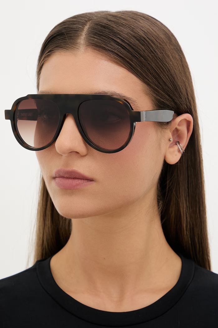 Thierry Lasry DYNASTY aviator sunglasses DNSTY610 brown SS26