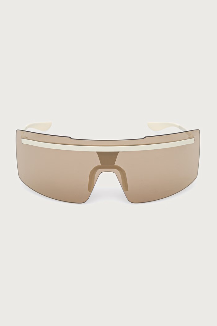 Nike okulary przeciwsłoneczne ECHO SHIELD FD1884 beżowy SS26