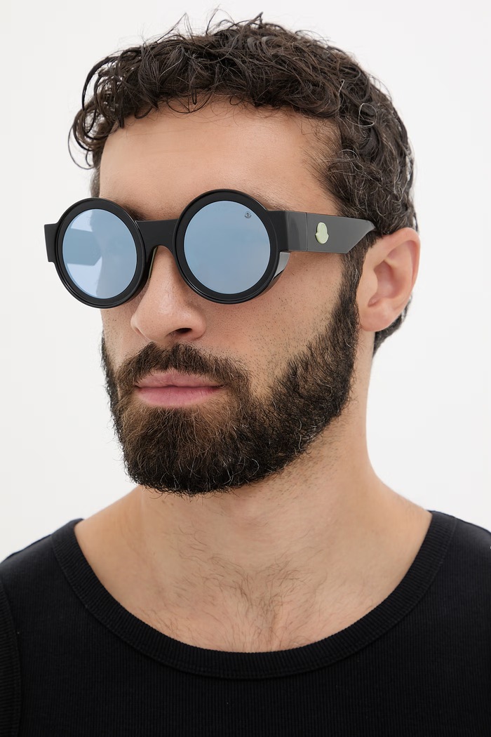 Moncler occhiali da sole rotondi MODUS 0ME8020U nero SS26