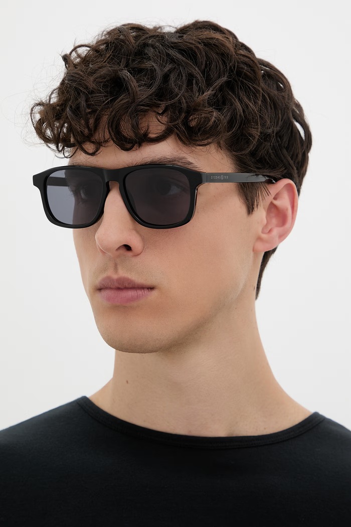 MM6 Maison Margiela LUNETTES 8 NOIR okulary przeciwsłoneczne czarny ID6M