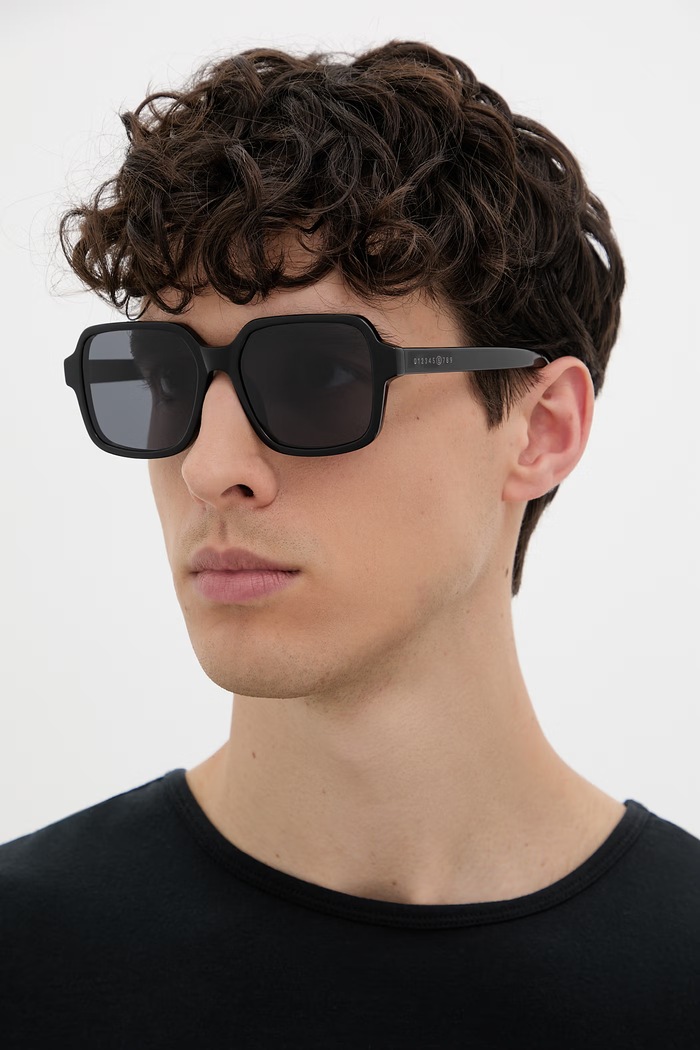 MM6 Maison Margiela LUNETTES 4 NOIR okulary przeciwsłoneczne czarny IFHG