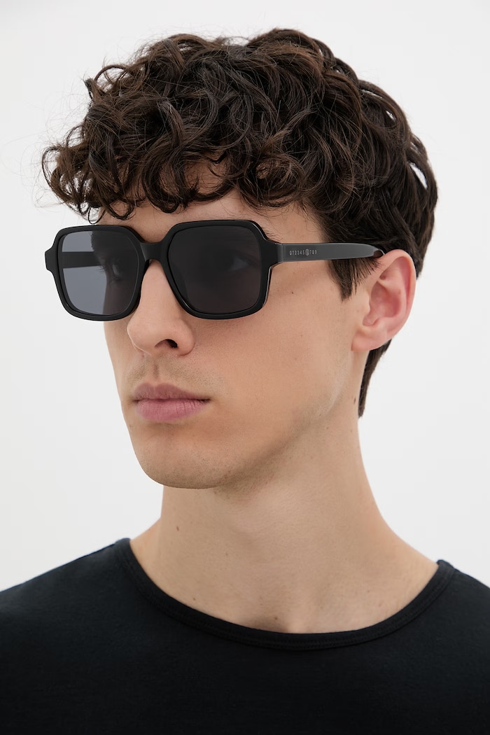 MM6 Maison Margiela LUNETTES 4 NOIR okulary przeciwsłoneczne czarny IFHG