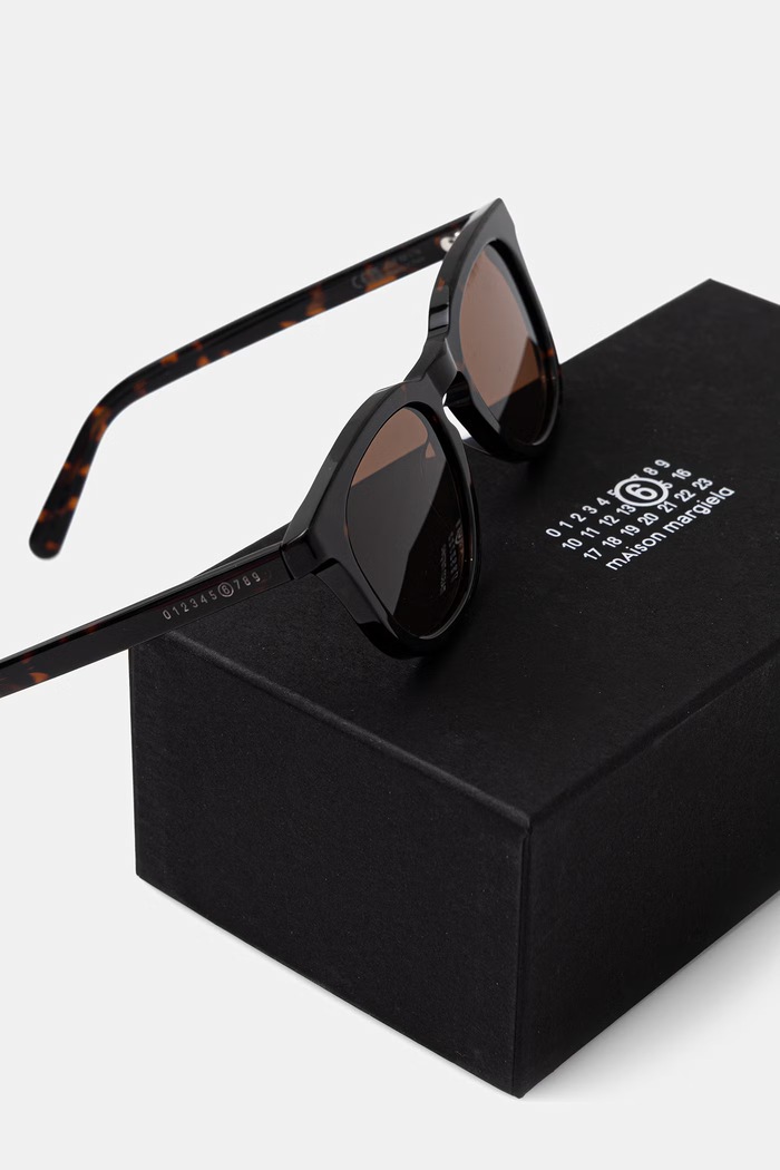 Akcesoria MM6 Maison Margiela LUNETTES 3 HAVANA okulary przeciwsłoneczne I62V brązowy