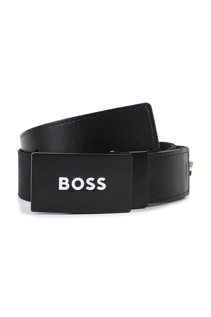 BOSS obojstranný opasok detský J53128.60.75 čierna SS26