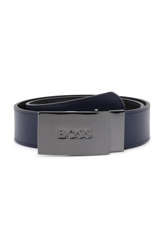 BOSS Ζώνη διπλής όψης γυναικεία δερμάτινη J53151.80.90 μαύρο SS26