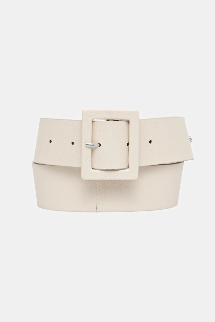 Кожаный ремень Weekend Max Mara ABRIO бежевый 2615501014600