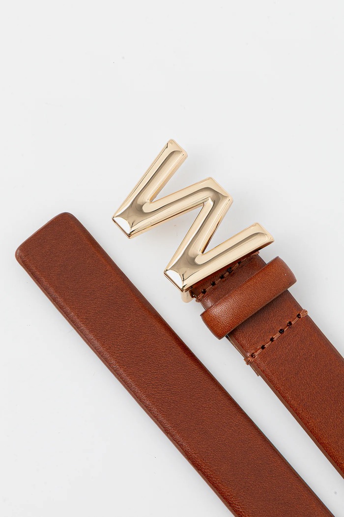 Kožený opasok Weekend Max Mara AWEST 2615501034600 hnedá SS26