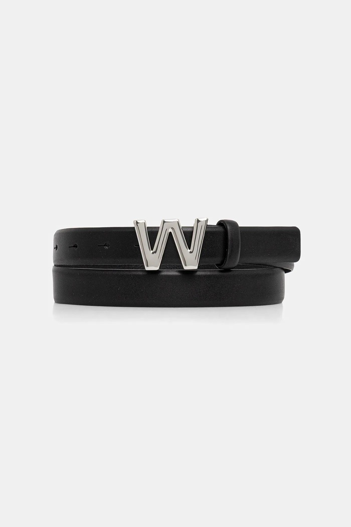 Kožený opasok Weekend Max Mara AWEST čierna 2615501034600