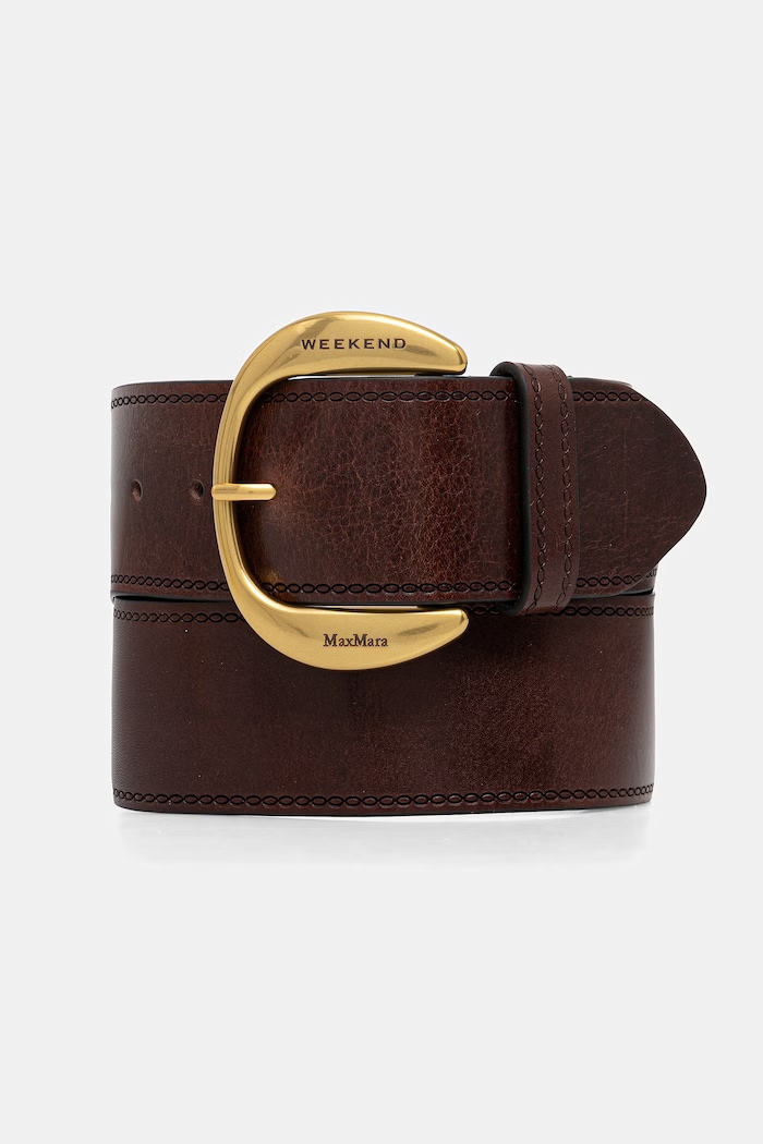 Kožený pásek Weekend Max Mara ALACCATO hnědá 2615501064600