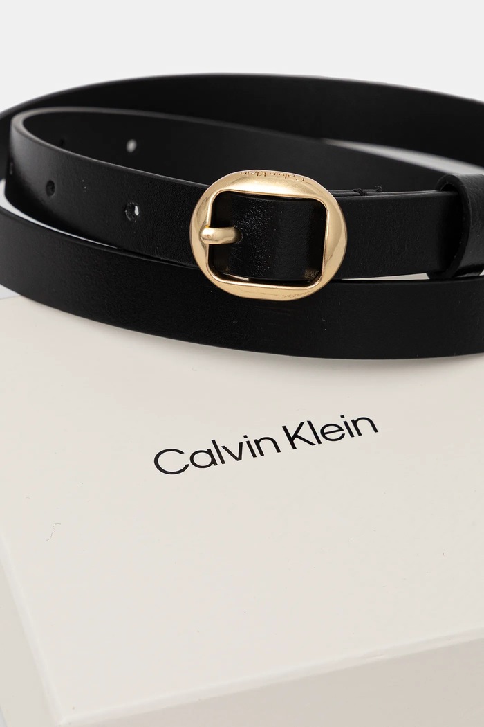 Doplnky Kožený opasok Calvin Klein LV04F7058G čierna