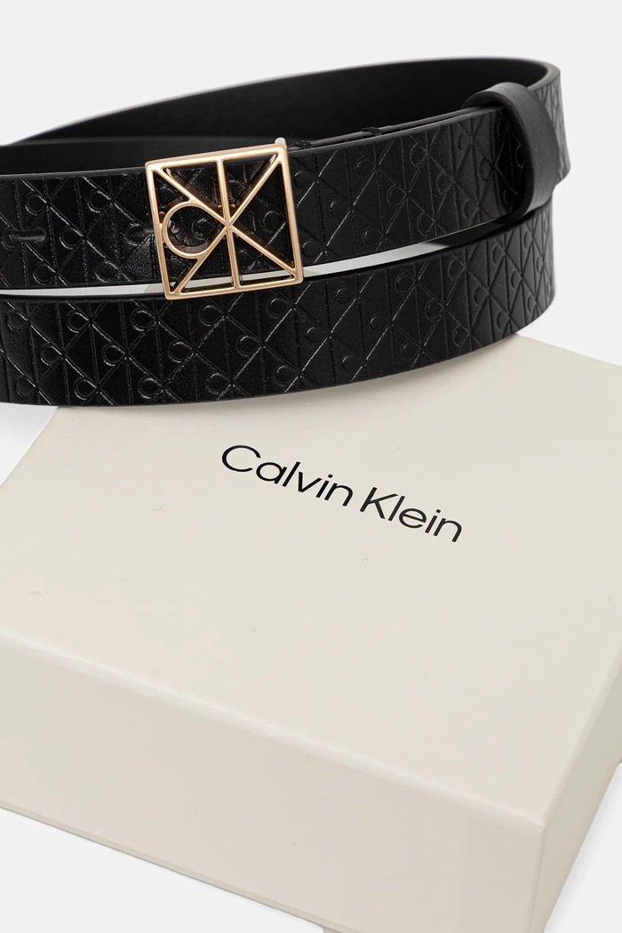 Akcesoria Calvin Klein pasek damski skórzany LV04F7063G czarny