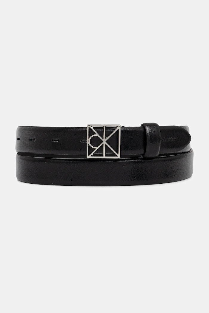 Calvin Klein pásek dámský imitace kůže černá LV04F7072G