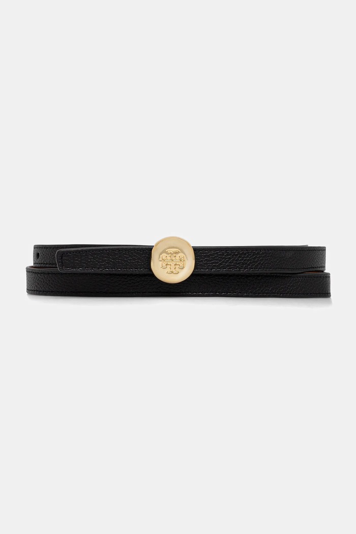 Tory Burch kifordítható bőröv Romy Reversible fekete 175052.002