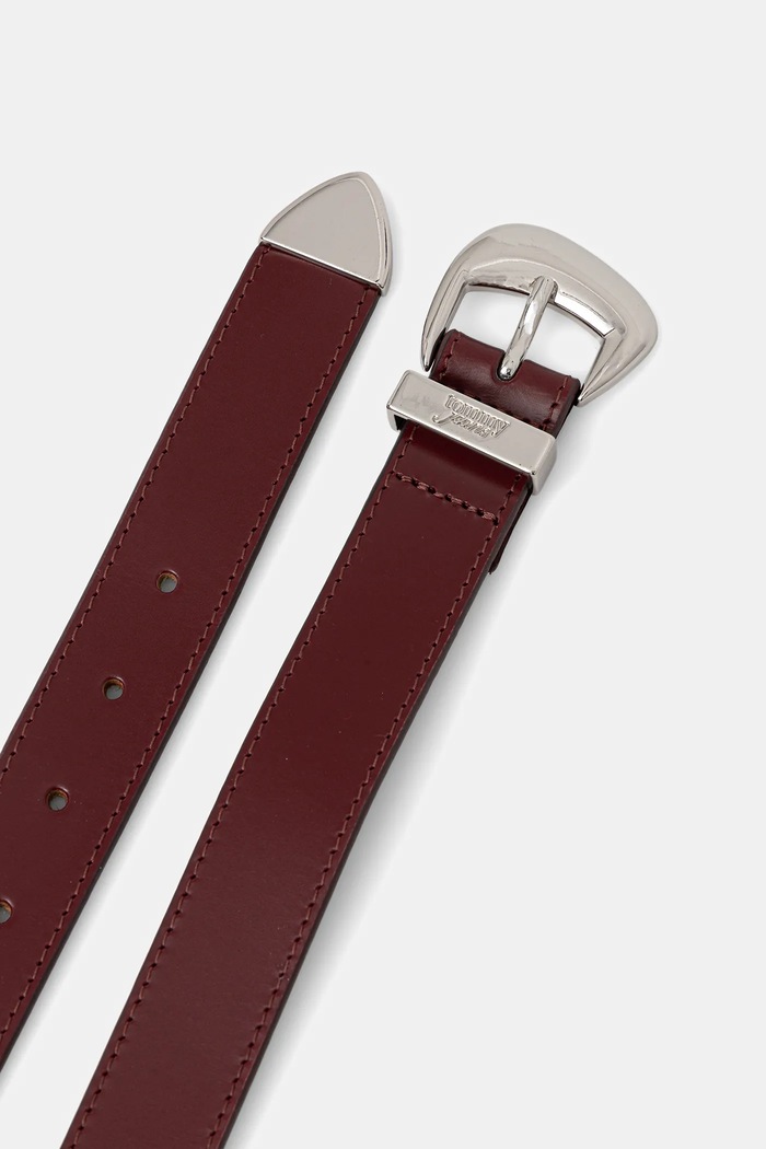 Tommy Jeans bőr öv AW0AW18100 burgundia SS26