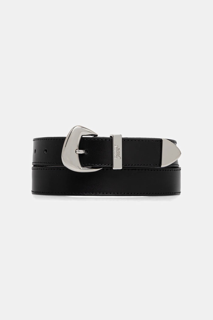 Tommy Jeans bőr öv fekete AW0AW18100