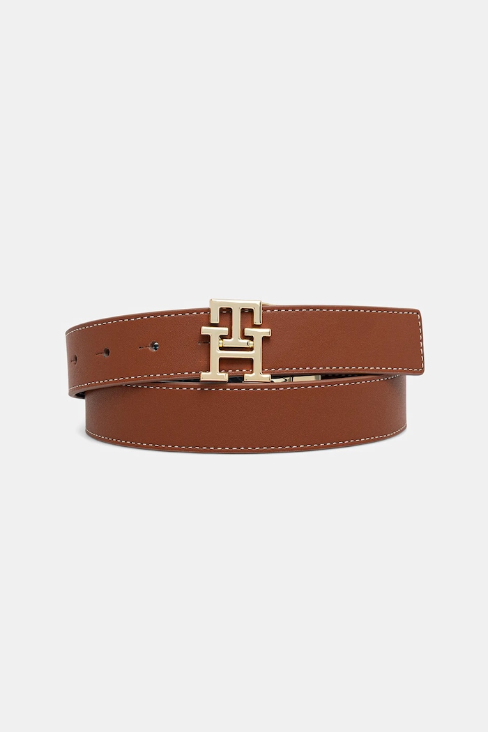 Usnjen dvostranski pas Tommy Hilfiger rjava AW0AW18256