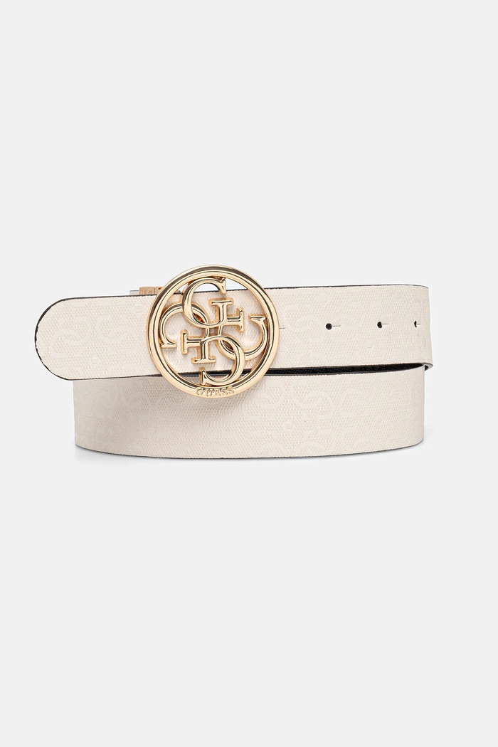 Guess pasek dwustronny damski z imitacji skóry STACEY BW9319.P6135 czarny SS26