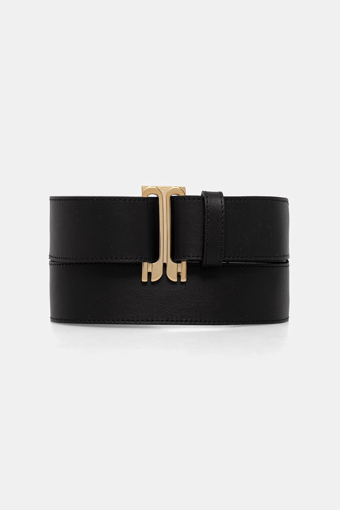 Kožený pásek Victoria Beckham Tuxedo černá 1126ABL007164A
