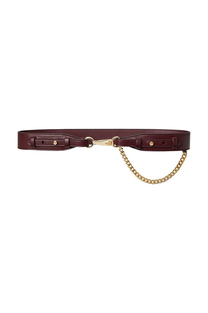 Lauren Ralph Lauren bőr öv burgundia 412P03413