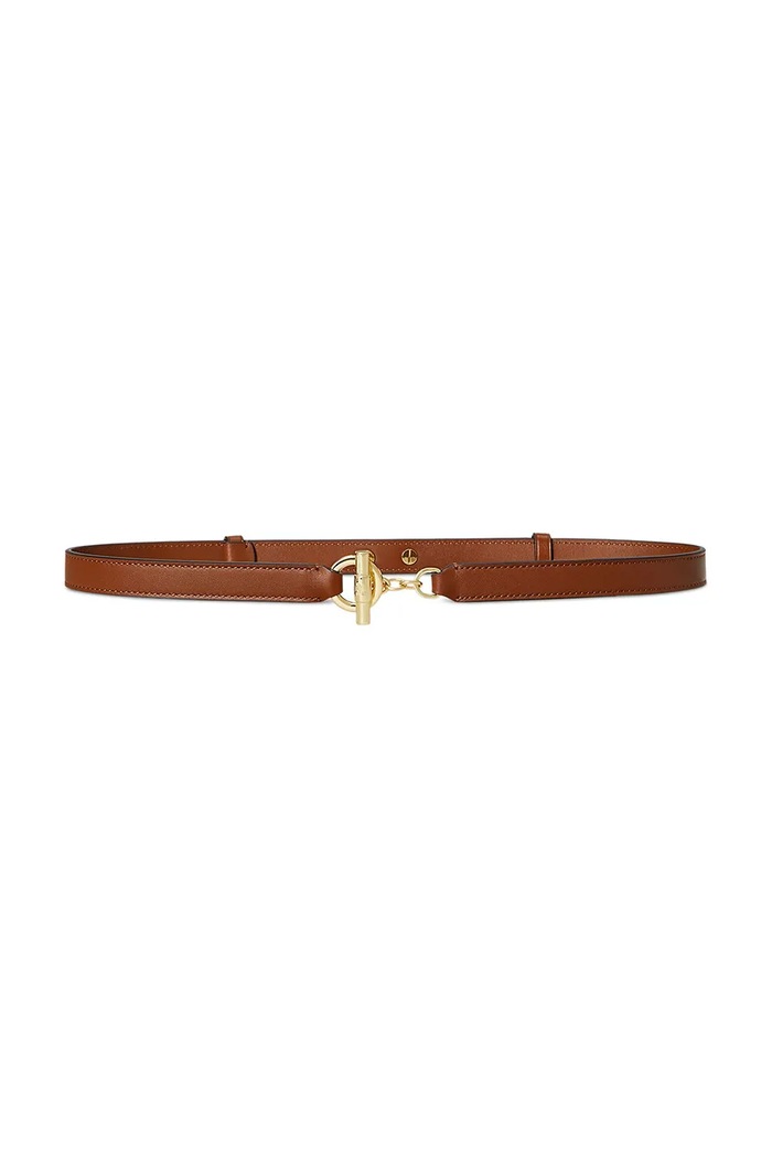 Lauren Ralph Lauren curea de piele maro 412P04406
