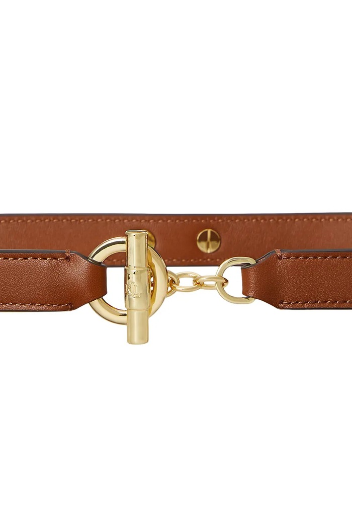 Lauren Ralph Lauren curea de piele 412P04406 maro SS26