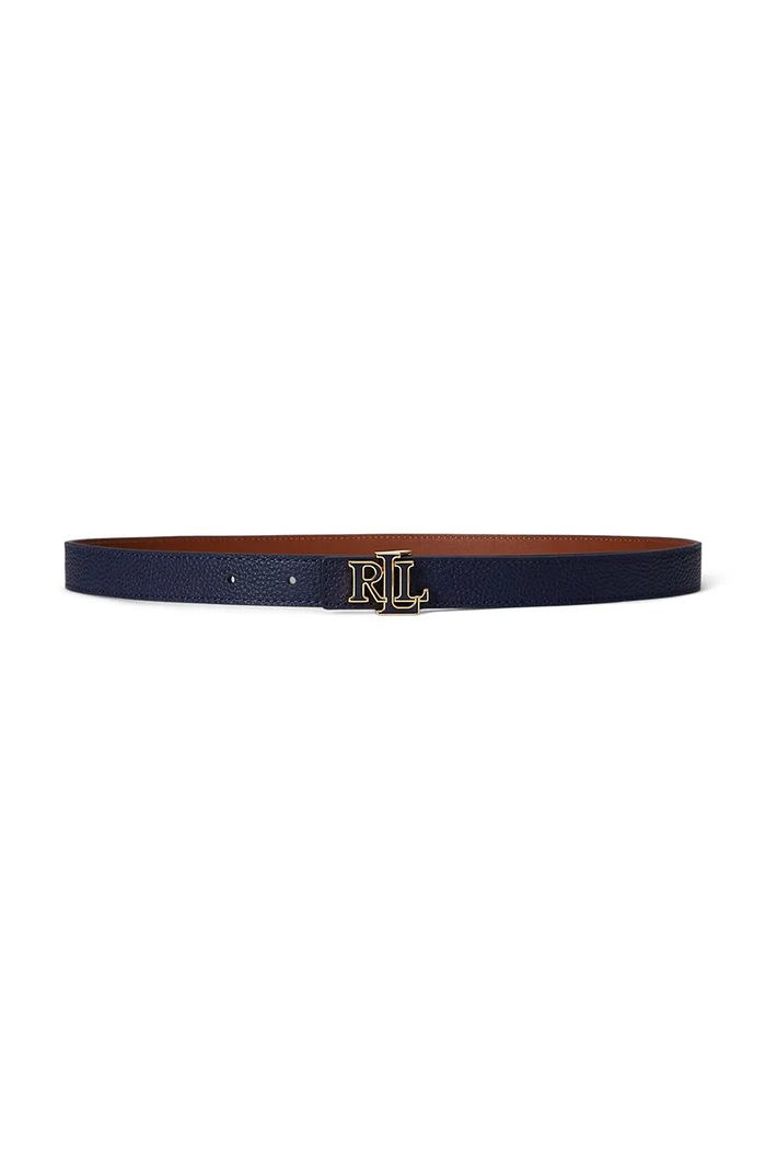 Lauren Ralph Lauren curea reversibilă pentru femei din piele bleumarin 412P04418