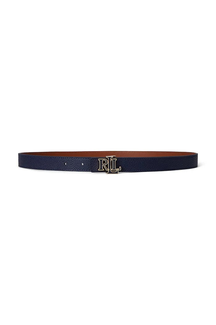 Lauren Ralph Lauren curea reversibilă pentru femei din piele bleumarin 412P04418