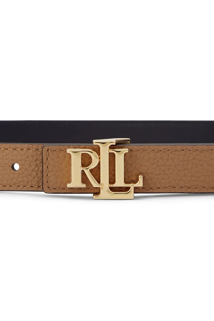Akcesoria Lauren Ralph Lauren Pasek dwustronny damski skórzany 412P06811 brązowy