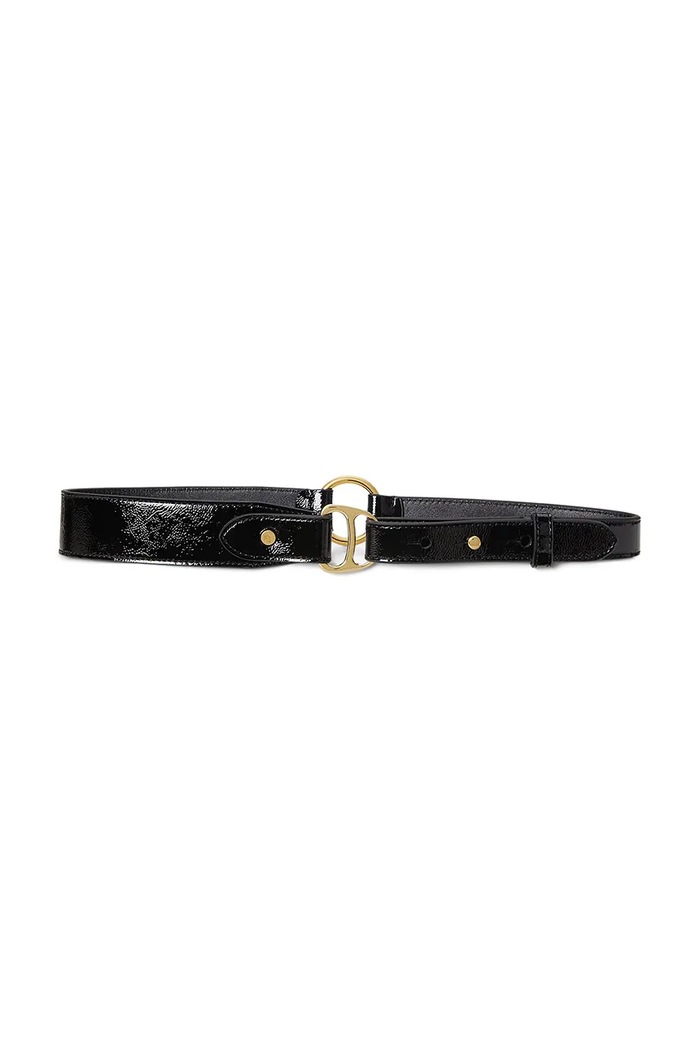 Kožený pásek Lauren Ralph Lauren černá 412P04407