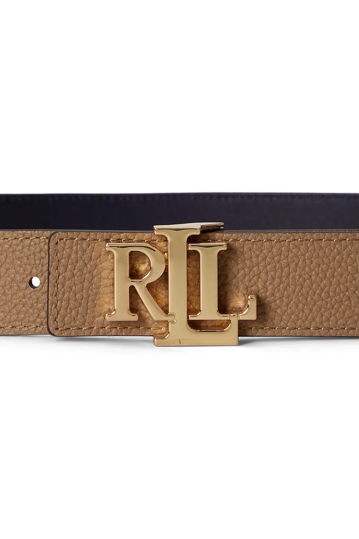 Akcesoria Lauren Ralph Lauren Pasek dwustronny damski skórzany 412P06812 brązowy