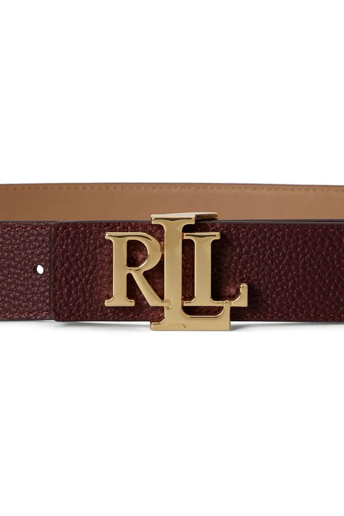 Akcesoria Lauren Ralph Lauren Pasek dwustronny damski skórzany 412P06812 bordowy