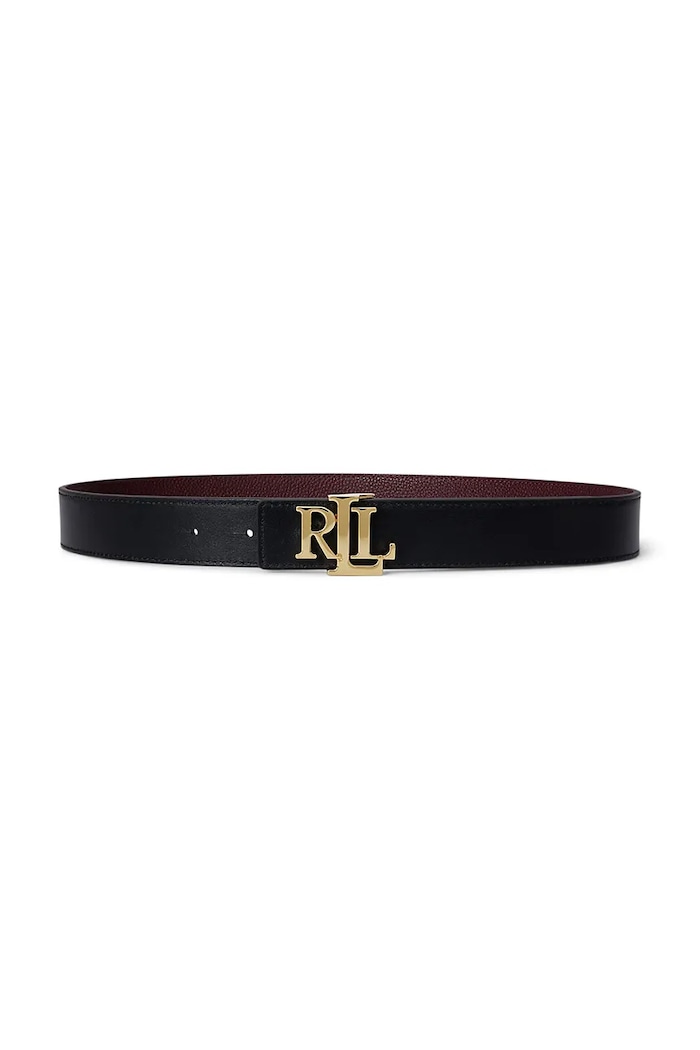 Dvostrani kožni remen Lauren Ralph Lauren 412P06812 bordo SS26