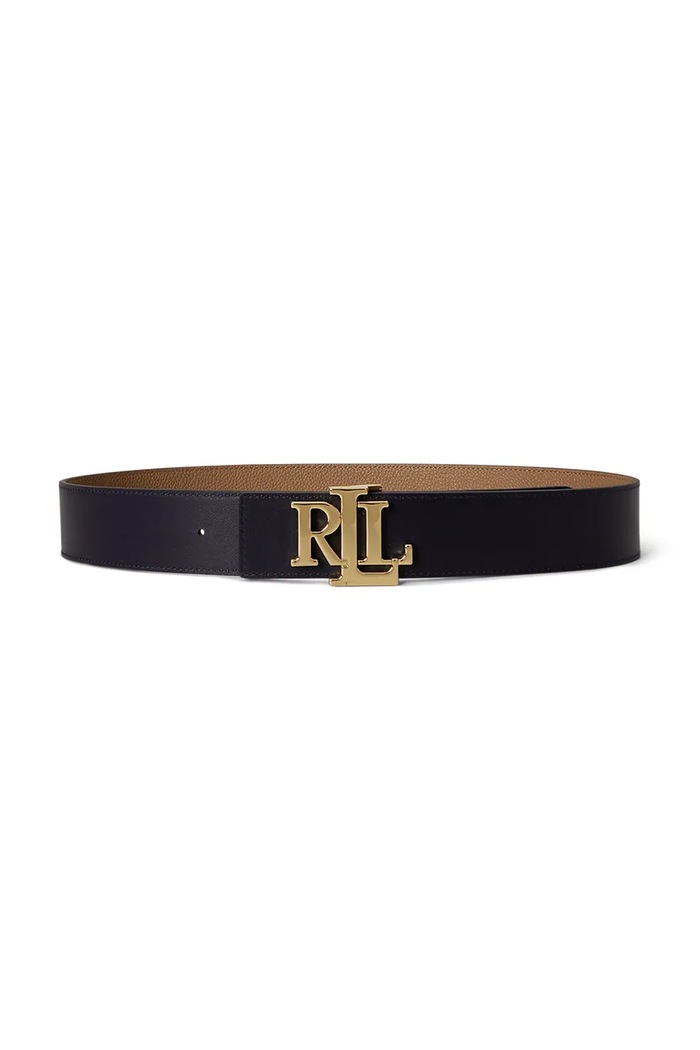 Lauren Ralph Lauren Pasek damski skórzany 412P06813 brązowy SS26