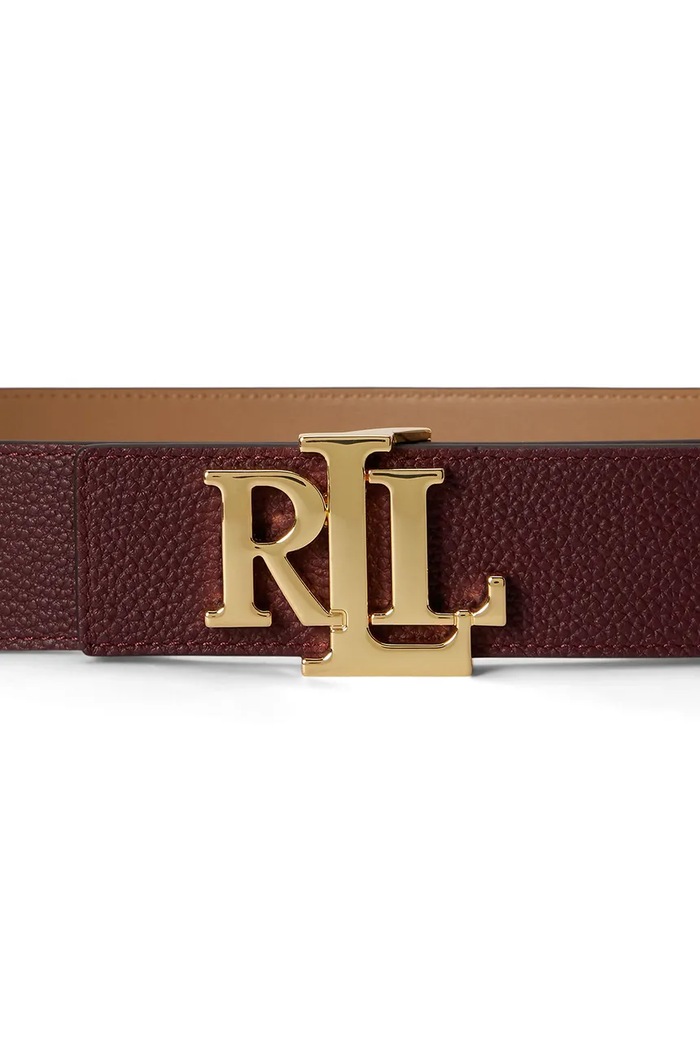 Akcesoria Lauren Ralph Lauren Pasek damski skórzany 412P06813 bordowy
