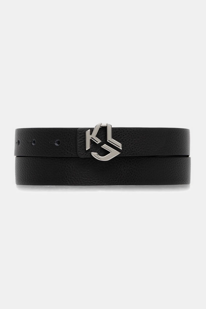 Karl Lagerfeld Jeans kifordítható bőröv fekete B1W33064