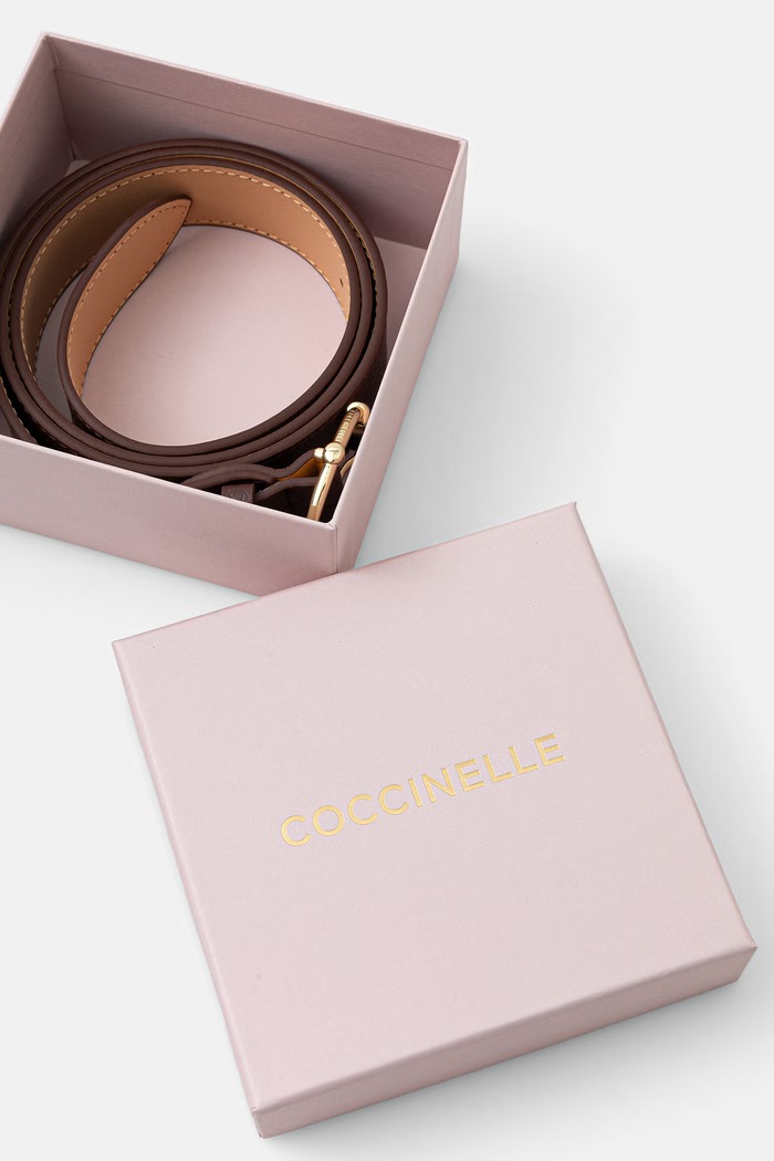 Doplnky Coccinelle opasok dámsky kožený MARLIE E3.UU5.11.06.01 burgundské