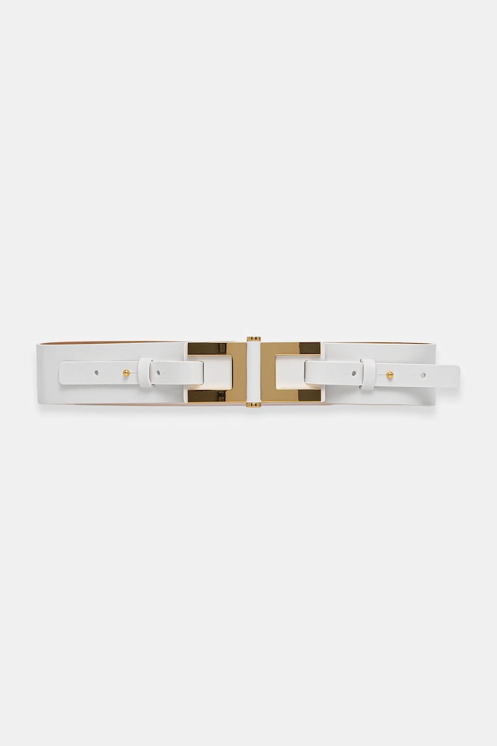 Elisabetta Franchi curea piele alb CT50S61E2