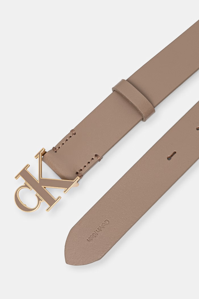 Calvin Klein opasok dámsky kožený LV04F7073G béžová SS26