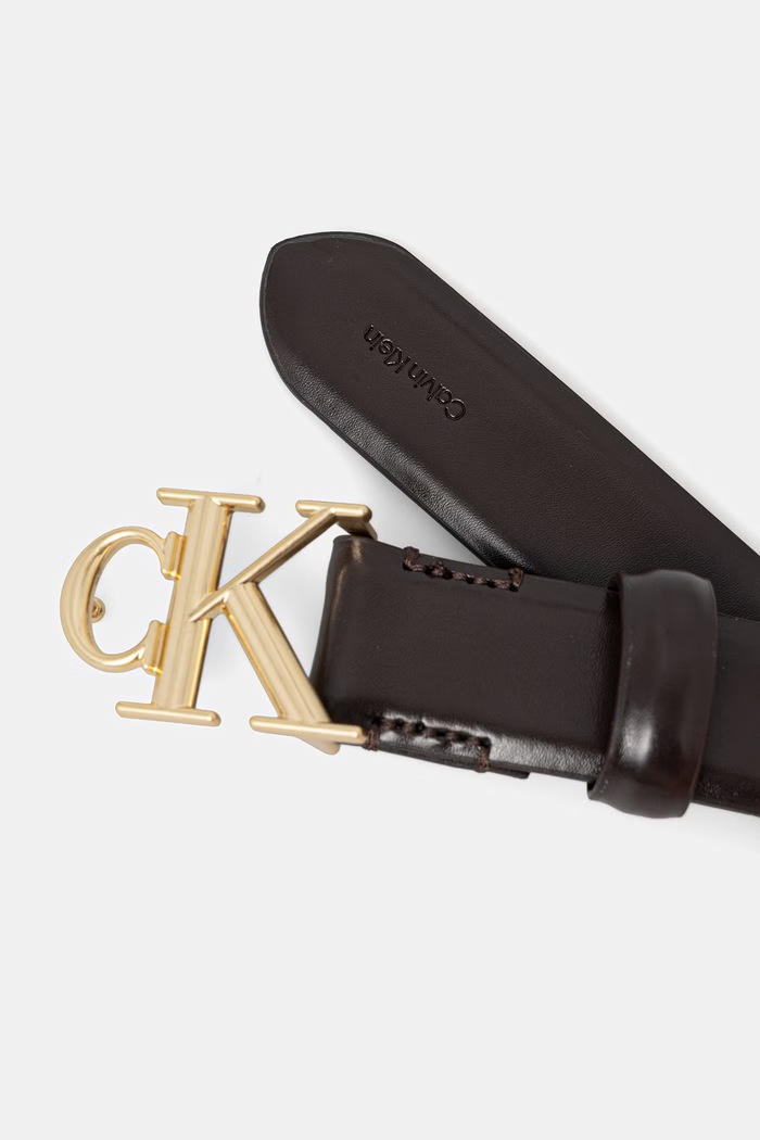 Calvin Klein pasek damski skórzany LV04F7074G brązowy SS26