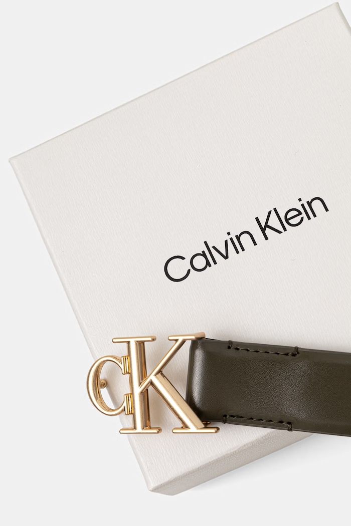 Akcesoria Calvin Klein pasek damski skórzany LV04F7074G zielony