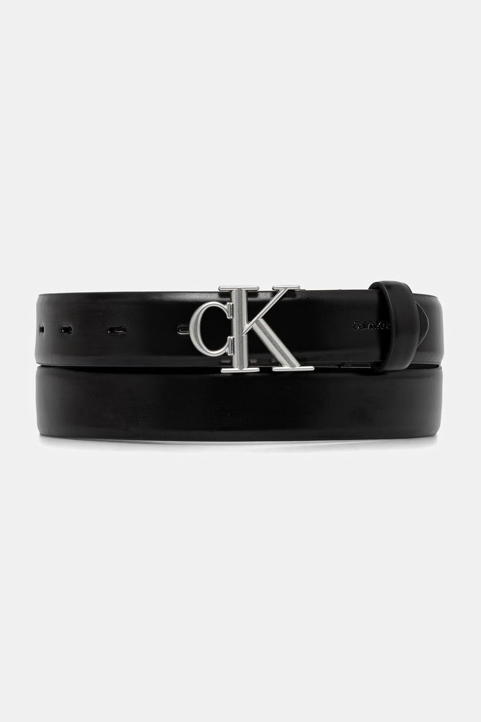 Calvin Klein pas ženski usnjen črna LV04F7074G