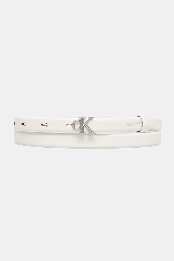 Calvin Klein curea pentru femei, din piele alb LV04F7085G