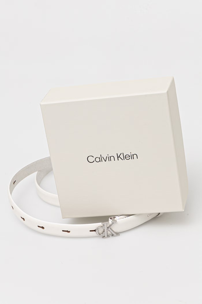Accesorii Calvin Klein curea pentru femei, din piele LV04F7085G alb