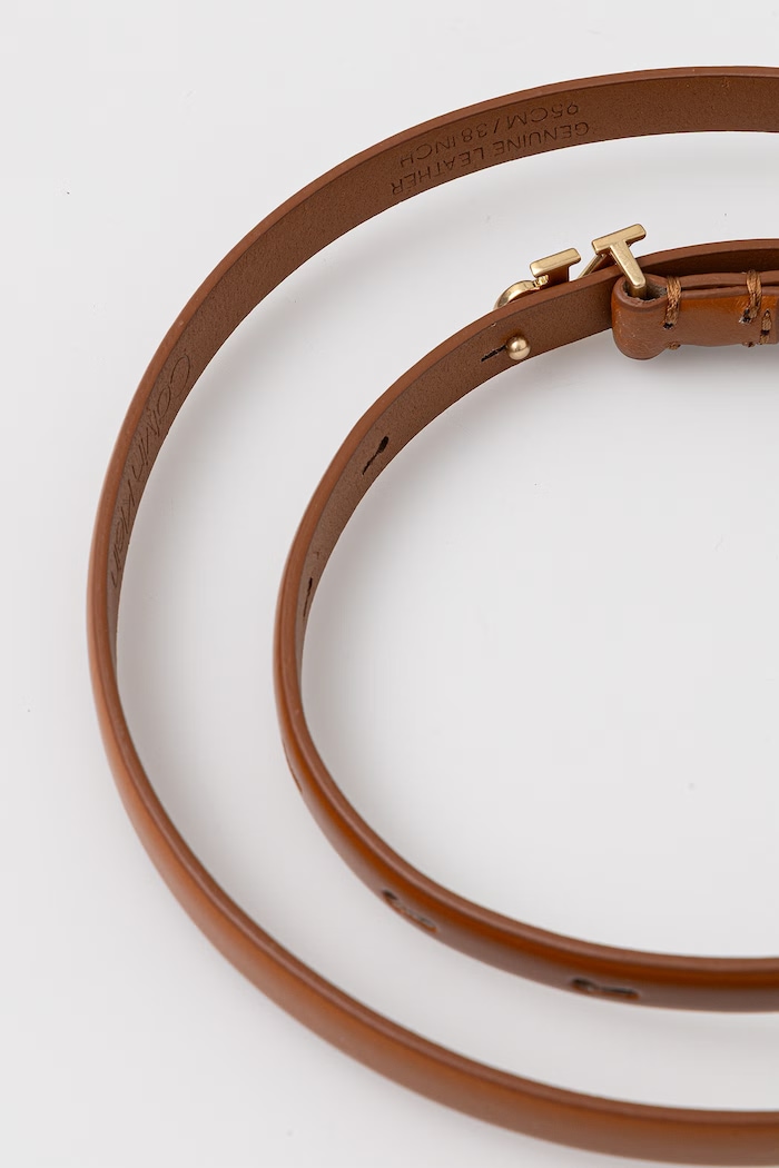 Dámsky kožený opasok Calvin Klein LV04F7085G hnedá SS26