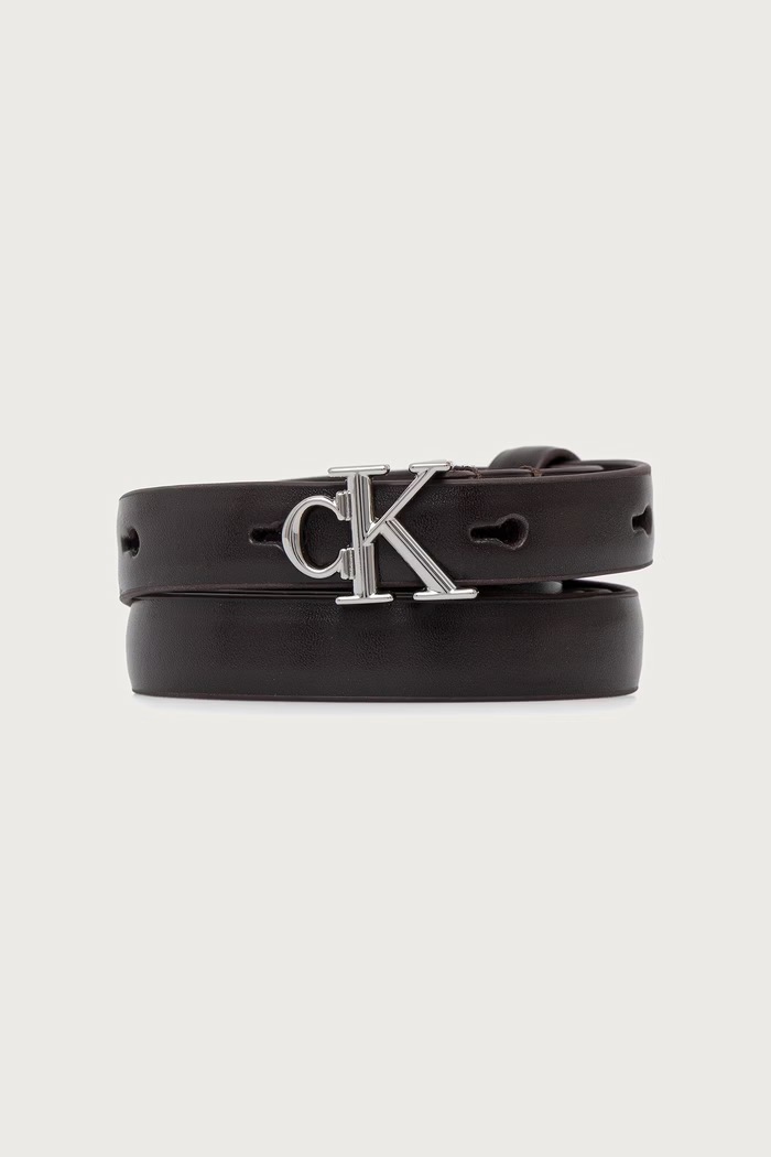 Calvin Klein pasek damski skórzany brązowy LV04F7085G