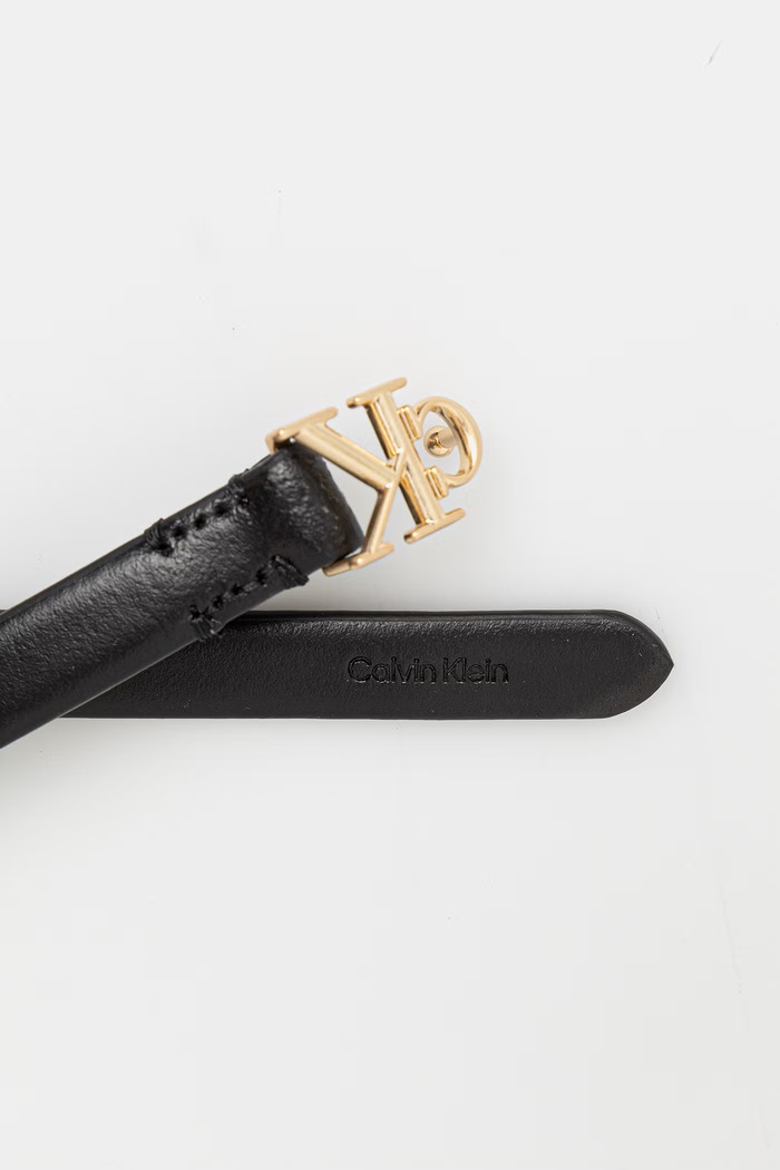 Dámsky kožený opasok Calvin Klein LV04F7085G čierna SS26