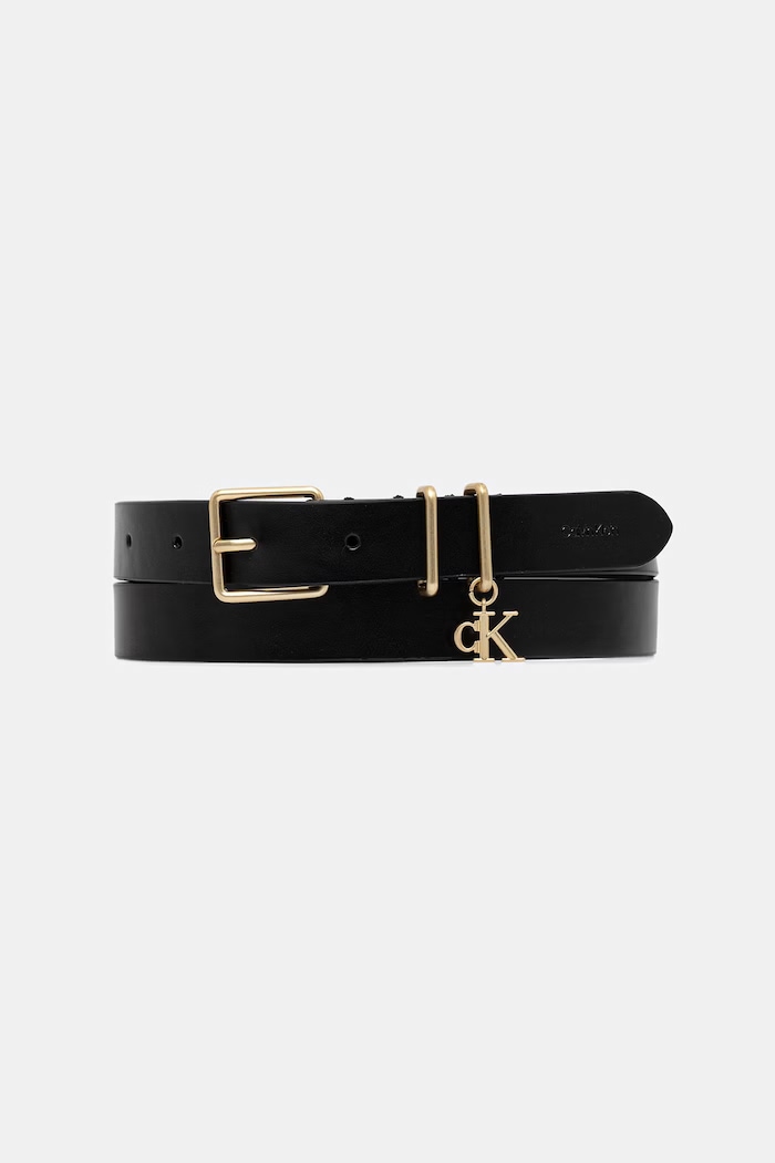 Calvin Klein ζώνη γυναικεία δερμάτινη μαύρο LV04F7086G