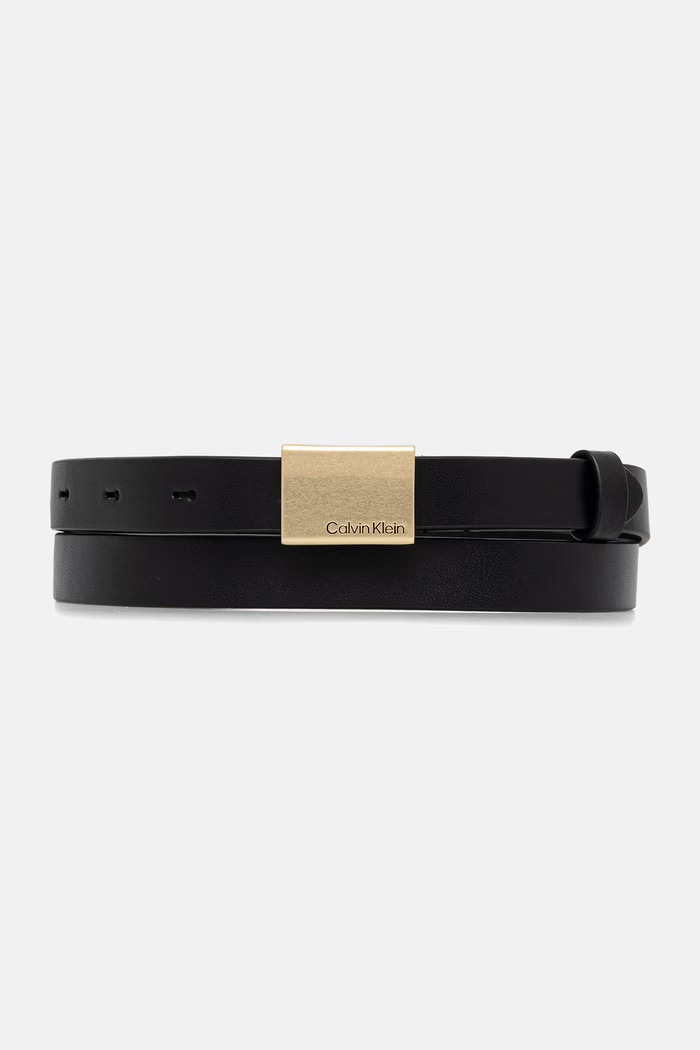 Calvin Klein ζώνη γυναικεία δερμάτινη μαύρο LV04F7089G